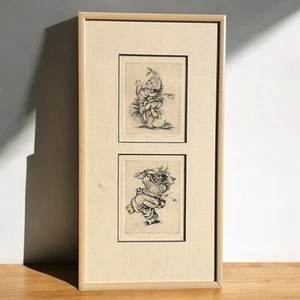 Priscilla Steele Engraving Print Holiday Couple Dancers Signed & Numbered - Picture 1 of 11