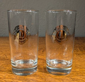Vintage Lions International Crest Glass Tumblers MCM High Ball Cocktail Glasses - Picture 1 of 8
