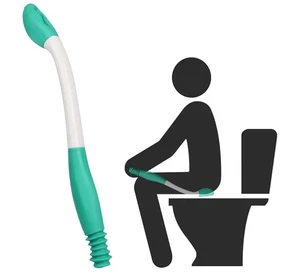 Tergicristallo Aiuto WC Autoassistente Bagno Fondo Butt Wipe Helper Bacchetta Lunga Portata Co - Foto 1 di 7