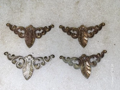Lote de 4 adornos de muebles antiguos de latón de 2 1/4" lote Q4 Foto 1 de 3