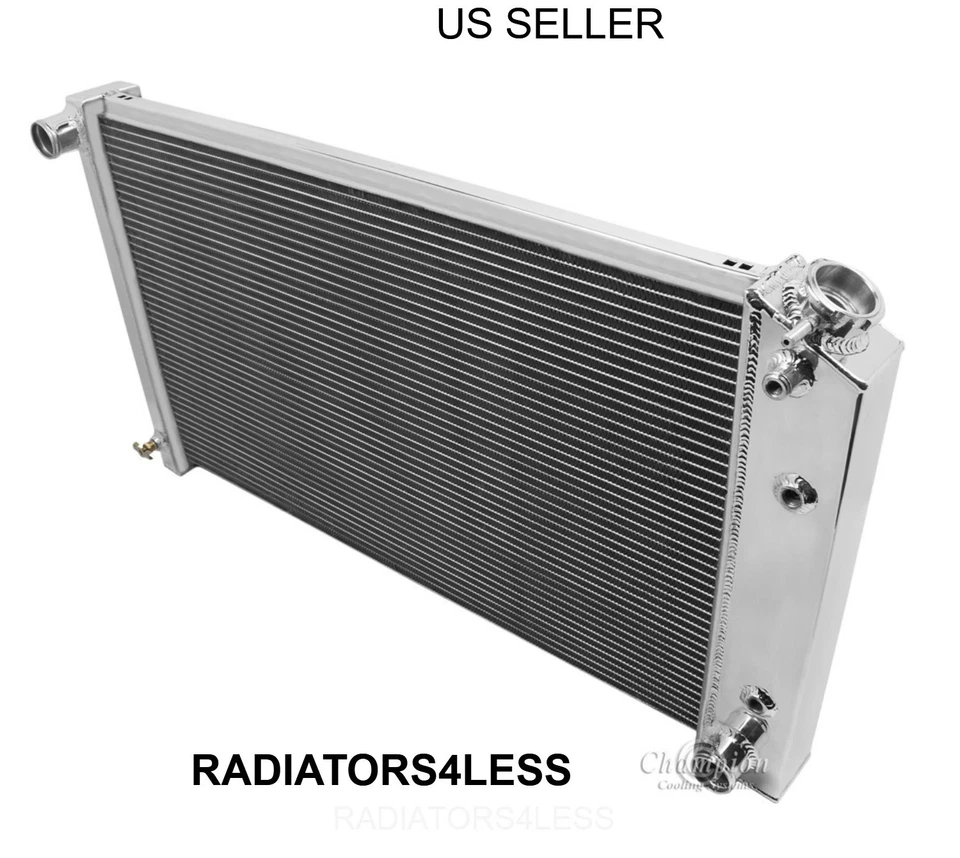 NUEVO RADIADOR 3 FILAS TODO ALUMINIO CADILLAC OLDSMOBILE GM COCHES 28" NÚCLEO ANCHO Foto 1 de 2