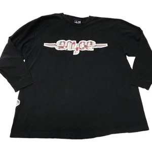 90s Vintage ENYCE Hip Hop Streetwear Logo Y2K Men's Black LS Shirt 2XL Spellout - Bild 1 von 10