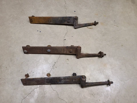 Antique Vintage Hinges belive to be handmade barn hinges Cover