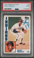 (PSA 9) 1984 Topps Tiffany #48, Julio Franco  [POP 9]