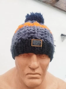 Bart's Beanie Bobble Hat Orange Grey Navy Black Mens Womens one Size  - Picture 1 of 6