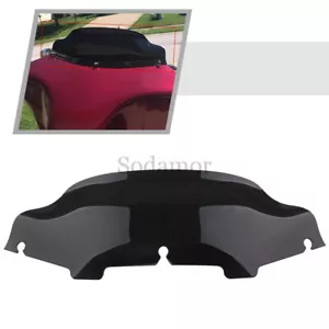 6" Smoke Wave Windshield Windscreen For Harley Street Glide FLHTC FLHX 1996-2013 - Picture 1 of 12