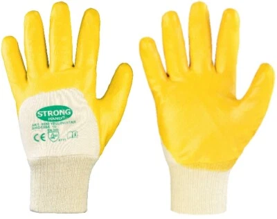 FELDTMANN Nitrilhandschuh Arbeits- Gartenhandschuh gelb Handschuh beschichtet Gr 7 bis 10