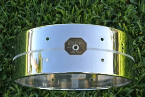 1970's GRETSCH 4160 14" CHROME / BRASS SNARE DRUM SHELL for YOUR DRUM SET! E388  - Picture 1 of 9