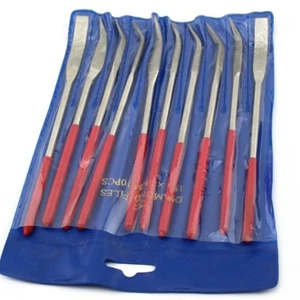 10Pcs 7" inch 180MM x 5MM Electroplated Diamond Coated Riffler File Files Set - Picture 1 of 5