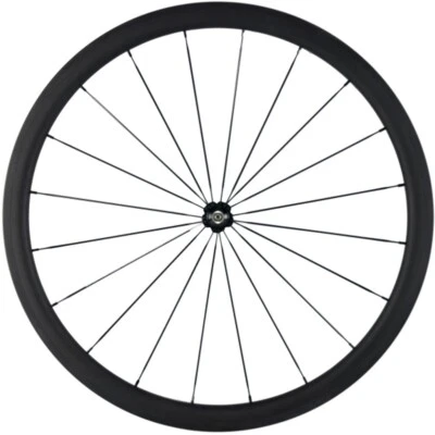 Front Carbon Wheel 38mm Depth Width 23mm Novatec 271 Hub Racing Wheel Matte  - Image 1 of 4
