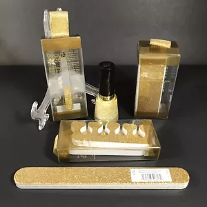 Gold Glitzer Nagelpflege Geschenkset Revlon Heavenly Nagellack Feilen Former Polieren - Bild 1 von 9