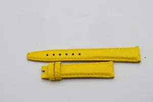 Corum Leather Bracelet 15MM Corum Trapeze Ladies New For Buckle Clasp Yellow - Picture 1 of 2