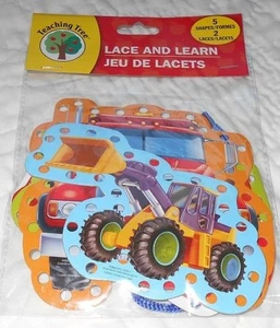 New Lace Up Trucks Boys Teaching Learn Package of 5 Learning Teach - Picture 1 of 1