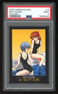 Evangelion Carddass 1 18 Rei Ayanami & Asuka Sohryu 1st Japanese PSA 9 79658096 - Bild 1 von 2