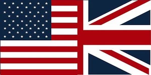 American British Flag Decal 5"x3" USA Britain Union Jack Vinyl Car Sticker - Bild 1 von 1