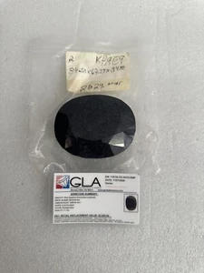GLA Graded 2029 Carat Midnight Blue Sapphire - Oval - 84x67x3m4mm - Grade 3 Fair - Picture 1 of 7