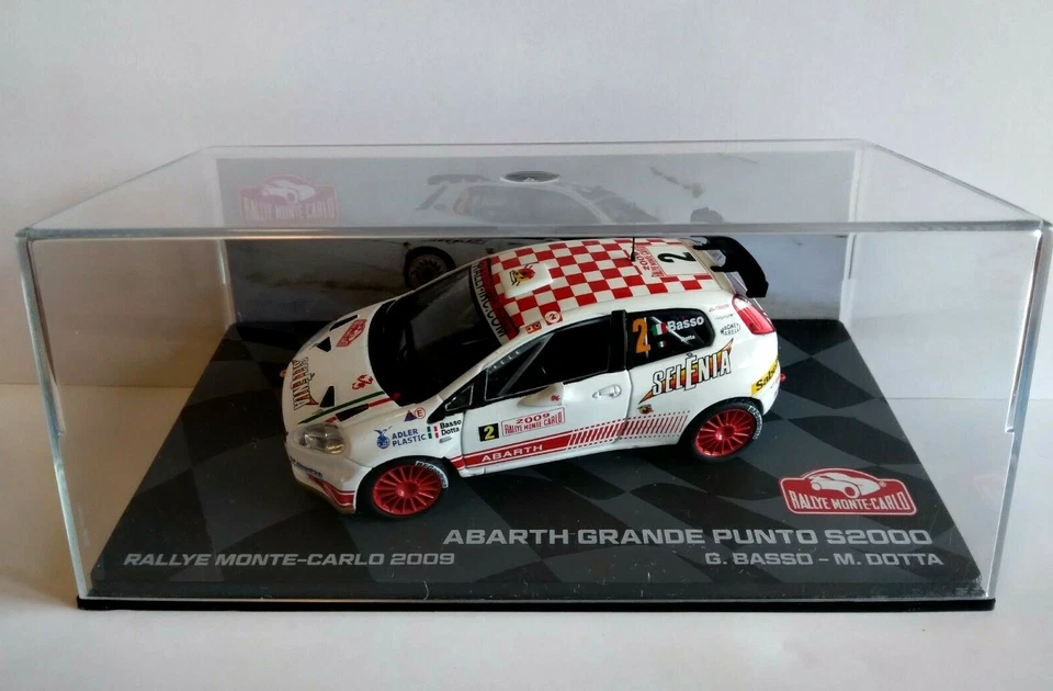 C) DIECAST ABARTH GRANDE PUNTO S2000 RALLYE MONTE CARLO 2009 G. BASSO scala 1/43 - Immagine 1 di 1