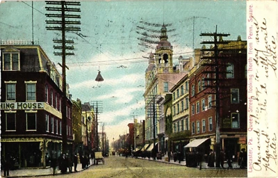 Queen Street North from Penn Square Lancaster PA Undivided Postcard 1905 - Image 1 of 2