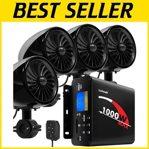 1000W Bluetooth Motorcycle Stereo System with 4 Waterproof Speakers - ATV Ready - Bild 1 von 11