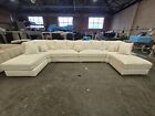 Boucle | XL U Shape Corner Sofa With Full Back Cushions| Brand New |