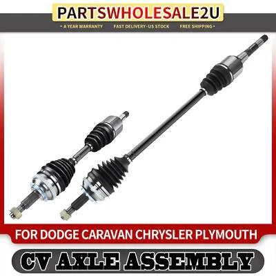 Conjunto de eje delantero derecho y derecho CV 2 piezas para Chrysler Town & Country Dodge Plymouth Foto 1 de 4