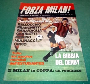 FORZA MILAN anno I n. 10 MILAN 1969-70 Bibbia Derby, Milan in Coppa, Estudiantes - Imagen 1 de 6