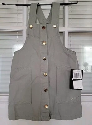 New DKNY Child Size 3T Overalls Dress Iceburg Green - Image 1 of 4