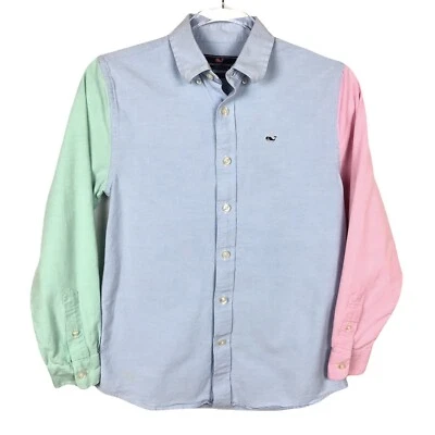 Vineyard Vines Multicolor Cuello Botones Manga Larga Niños Talla Mediana Foto 1 de 4
