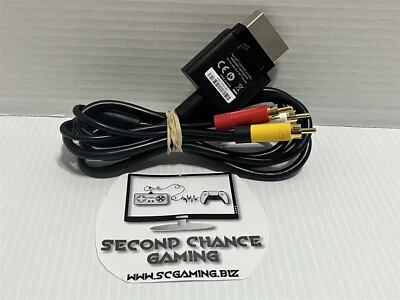 Official Microsoft Xbox 360 AV Composite Cable X821376-001 Tested - Image 1 of 3