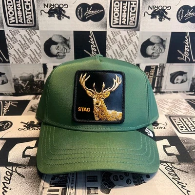 Authentic Goorin Bros Party Hard Deer "Stag" Green Trucker Hat (NWT) - Image 1 of 3