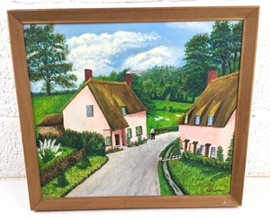 Gerahmtes Acryl auf Karton "Dunster Bye Ways" signiert vom Künstler - 16" x 19" - Bild 1 von 10