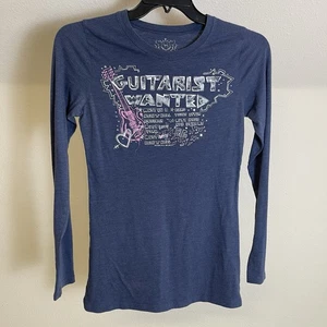 Camisa De Colección Victoria’s Secret ROSA Guitarrista Wanted Gráfico Manga Larga S - Imagen 1 de 9