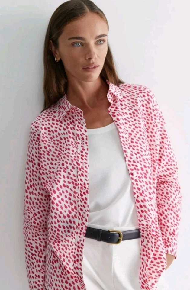 SPORTSCRAFT Dashed Lily Voile Shirt 100% Cotton Sz 14 EUC - image 1 of 4