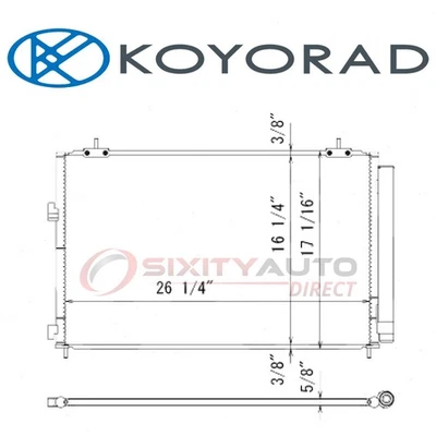 Koyorad AC Condenser for 2013-2016 Toyota RAV4 2.5L L4 - AC Air Conditioning ax - Image 1 of 4
