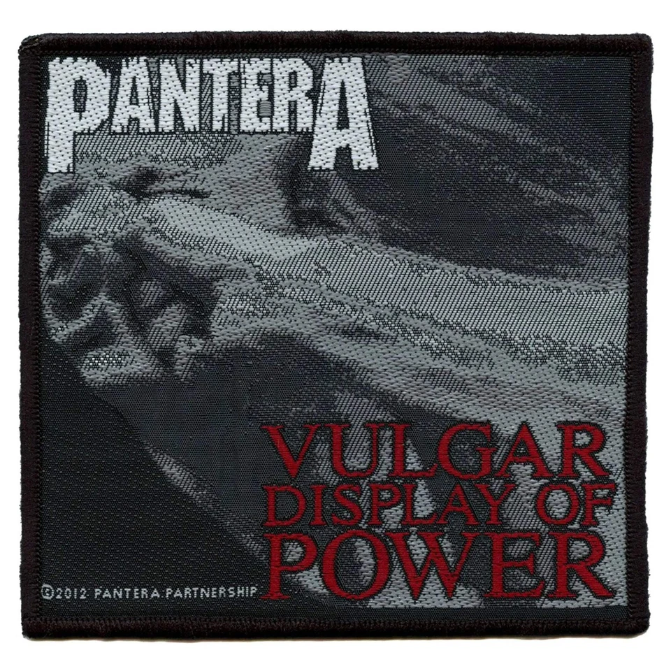 ROCK OFF Pantera Vulgar Display Of Power Patch Heavy Metal Band Woven Iron On