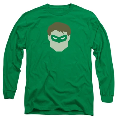 Dc Gl Head Mens Long Sleeve Shirt Kelly Green Officially Licensed - Image 1 of 2