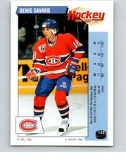 1992-93 Panini Stickers Hockey  #152 Denis Savard  Montreal Canadiens V82763