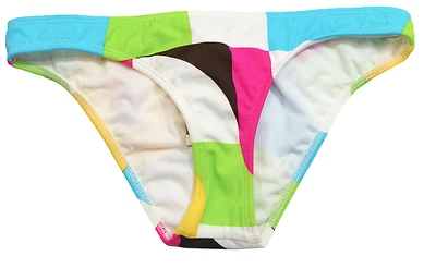 Calça de biquíni Roxy SO CUTE SCOOTER multicolorida cintura baixa calcinha júnior - Imagem 1 de 4