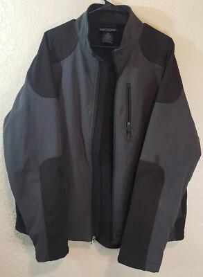 Free Country Mens Gray Fleece Lined Full Zip Softshell Jacket Winter Coat Large - Image 1 of 4