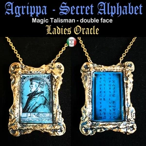 cornelio agrippa alfabeto segreto talismano amuleto pendente pendaglio gioiello  - Picture 1 of 12