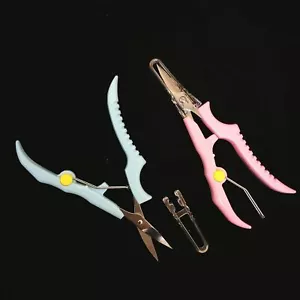 2 Pairs x Curved Blades Squeeze Snips Spring Loaded Cutter Scissors - Picture 1 of 5