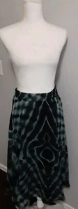 Mix Nouveau New York A line Skirt Flare Pull-on Black & White Woman Size M - Picture 1 of 5