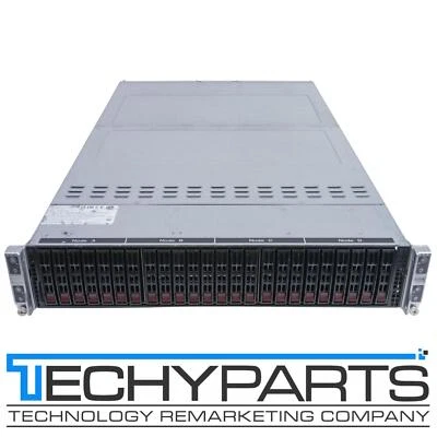 SuperMicro 2028TP-HC1R-SIOM 4-Node 8x E5-2650v4 2.2GHz AOC-MTG-i2TM 2U Server - Image 1 of 4
