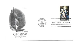 1842 1980 Christmas Madonna Artmaster FDC - Picture 1 of 1