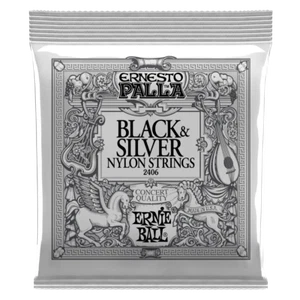 Cuerdas para guitarra clásica Ernie Ball Ernesto Palla negras de nailon negras y plateadas - Imagen 1 de 2