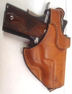 Bianchi RH # 13 SCORPION S&W 39 59 639 5906 Suede Lined Brown Leather Holster - Picture 1 of 13