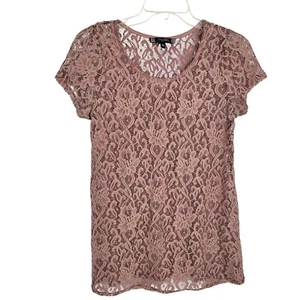 Tutta Bella Floral Lace Sheer Shirt Large Maternity cottagecore feminine fairy - Picture 1 of 4