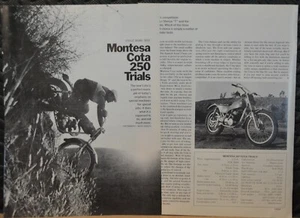1971 Montesa Cota 250 Trials  4 page Motorcycle Print Test Article Ad - Picture 1 of 1