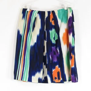 Multicolor ikat 100% silk DONCASTER COLLECTION A-line skirt 14 NWT $250.00 - Picture 1 of 4