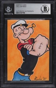 Tarjeta de boceto de arte original de Popeye the Sailor Man 1/1 BAS - Imagen 1 de 2